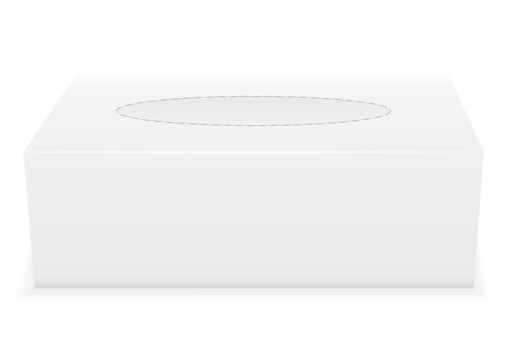 white tissue box vector illustration