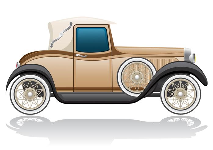 old retro car vector illustration