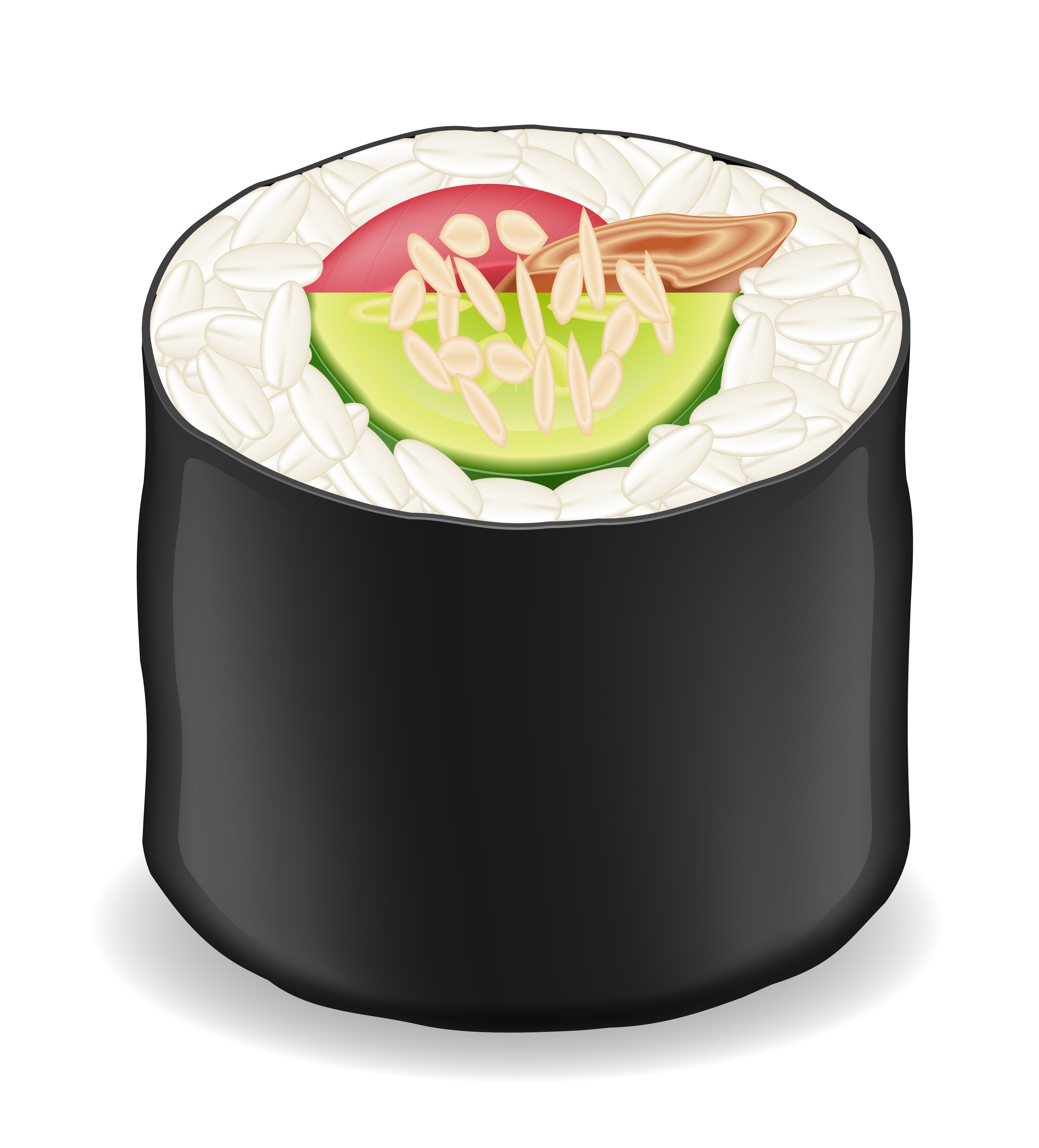 sushi rolls in seaweed nori vector illustration 515618 ... sushi rolls in seaweed nori vector illustration 515618 ...