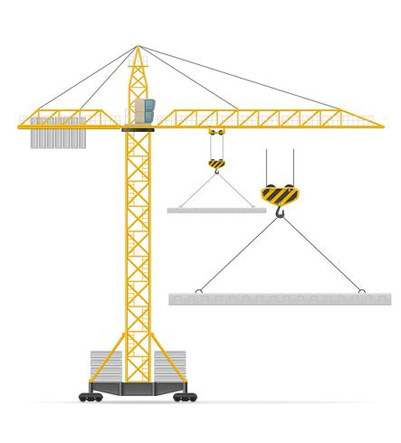 Ilustración de vector de grúa de construcción