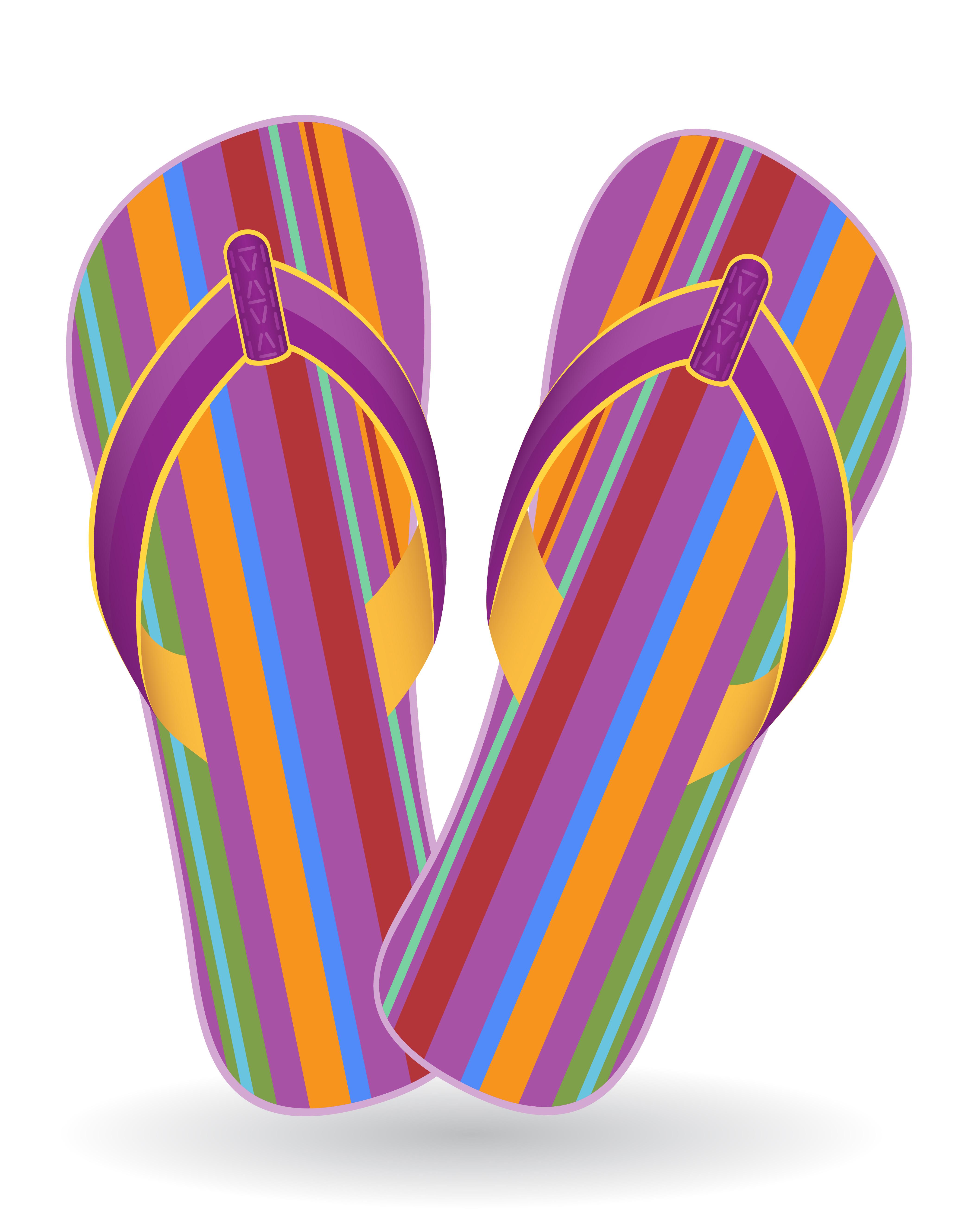 beach flip flops vector illustration 515723 Vector Art at Vecteezy