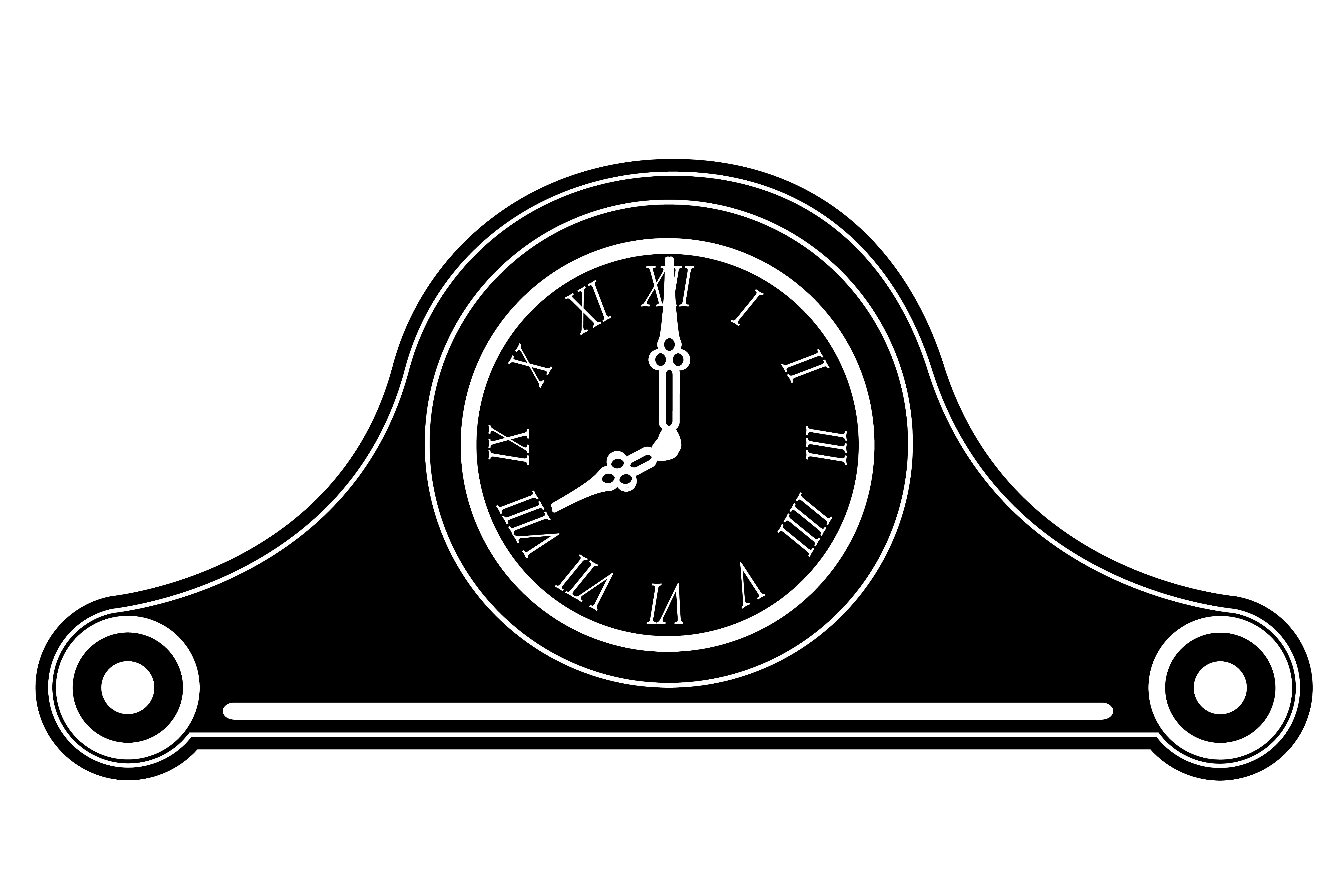 Download clock old retro vintage icon stock vector illustration black outline silhouette - Download Free ...