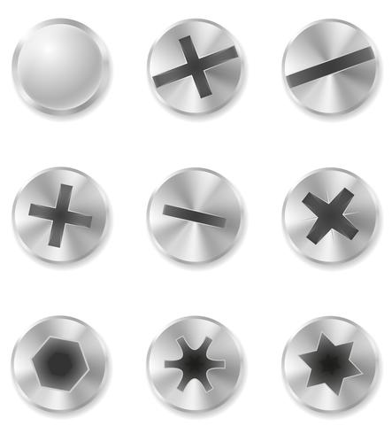 screws bolts and rivet vector illustration