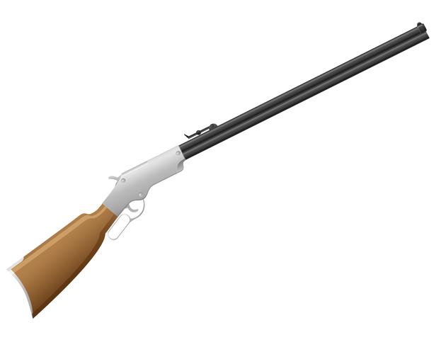 Rifle del salvaje oeste ilustración vectorial vector