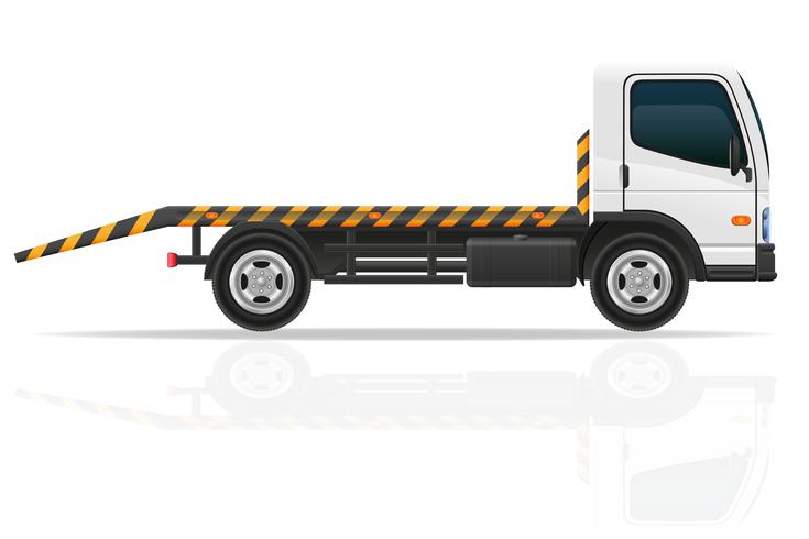 camión de remolque para fallas de transporte y autos de emergencia vector illustration