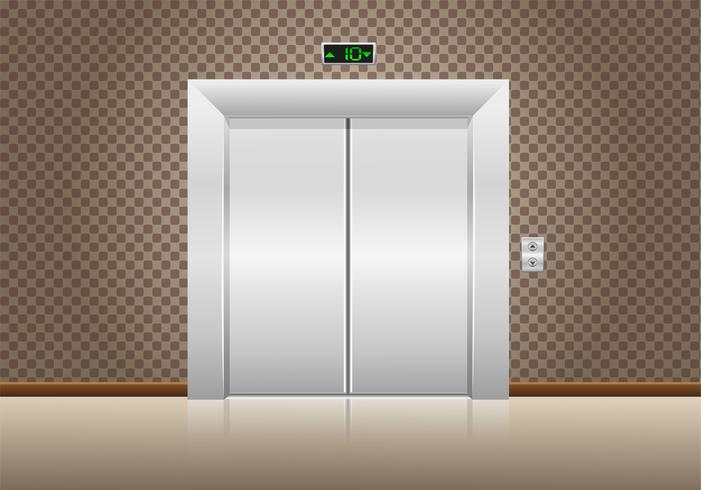 elevator doors closed vector