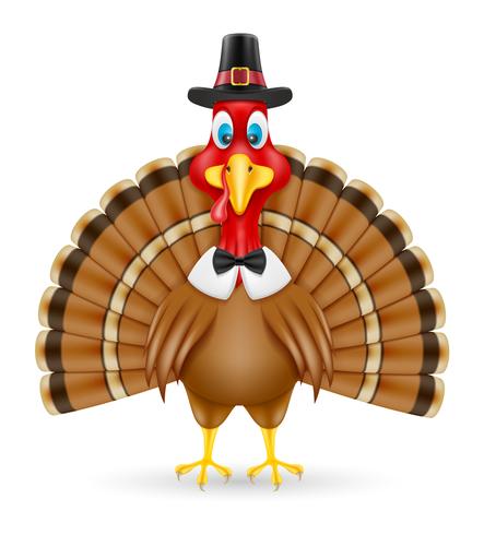 thanksgiving turkey bird vector illustration