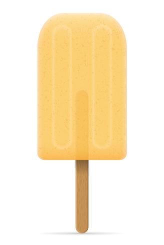 Helado de jugo congelado en la ilustración de vector de palo