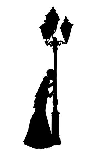 bride realistic silhouette vector illustration