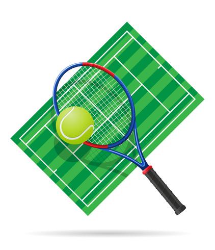 Ilustración de vector de pista de tenis