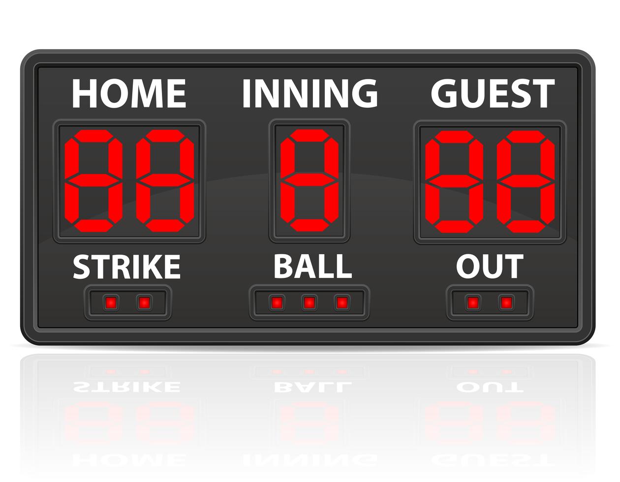 baseball sports digital scoreboard vector illustration 516042 Vector