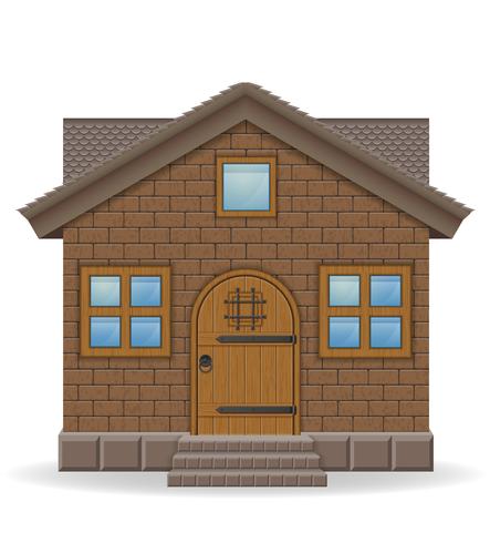 Ilustración de vector de casa de campo pequeño
