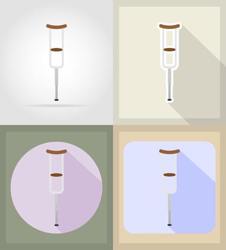 medical objects and equipment flat icons illustration vector