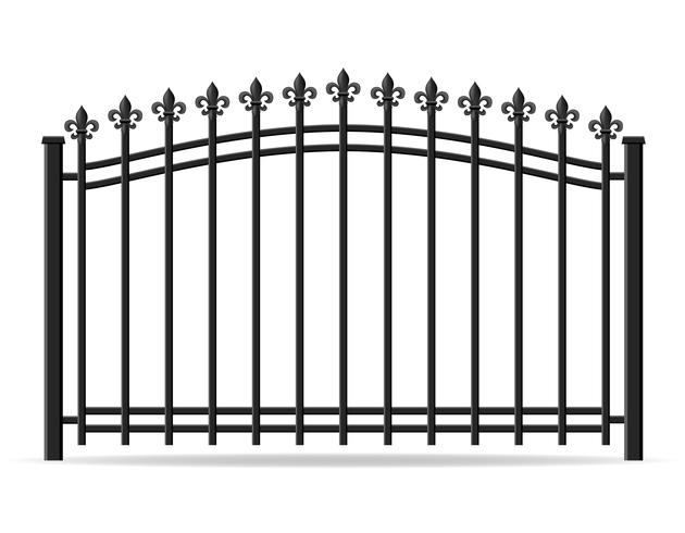 iron forged fence vector illustration