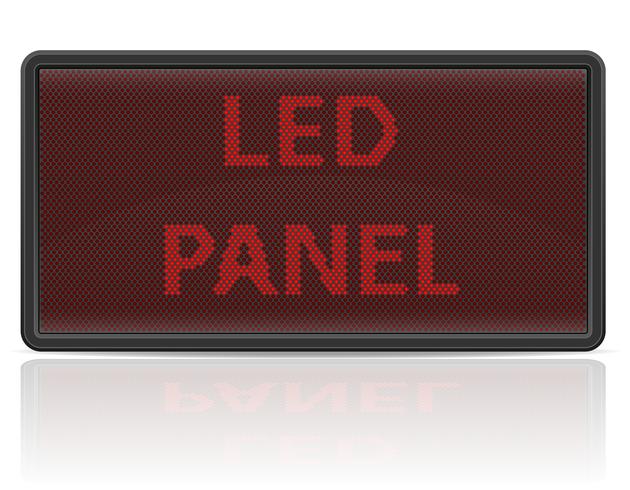 led panel digital scoreboard vector illustration