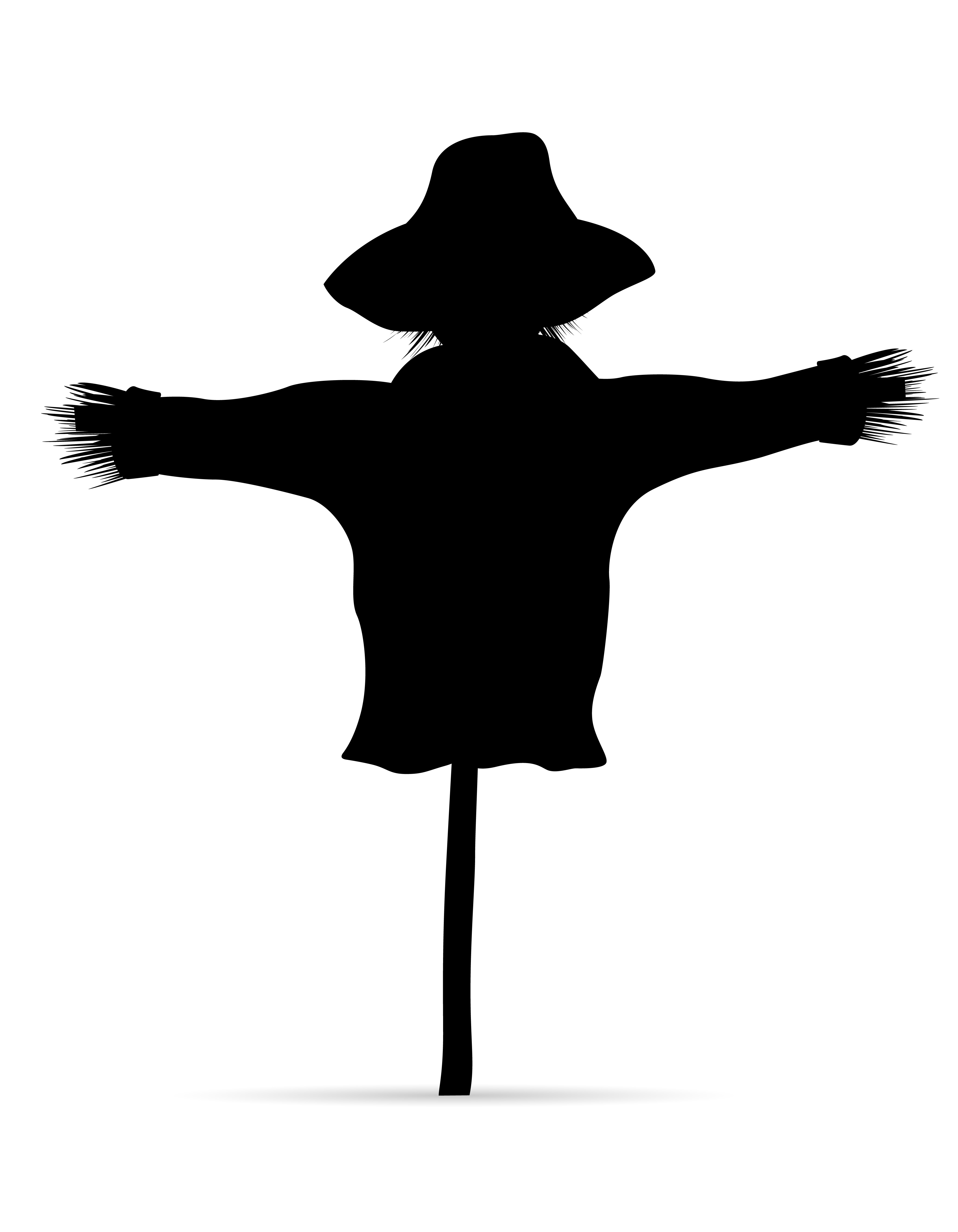 Download the scarecrow black silhouette vector illustration 516378
