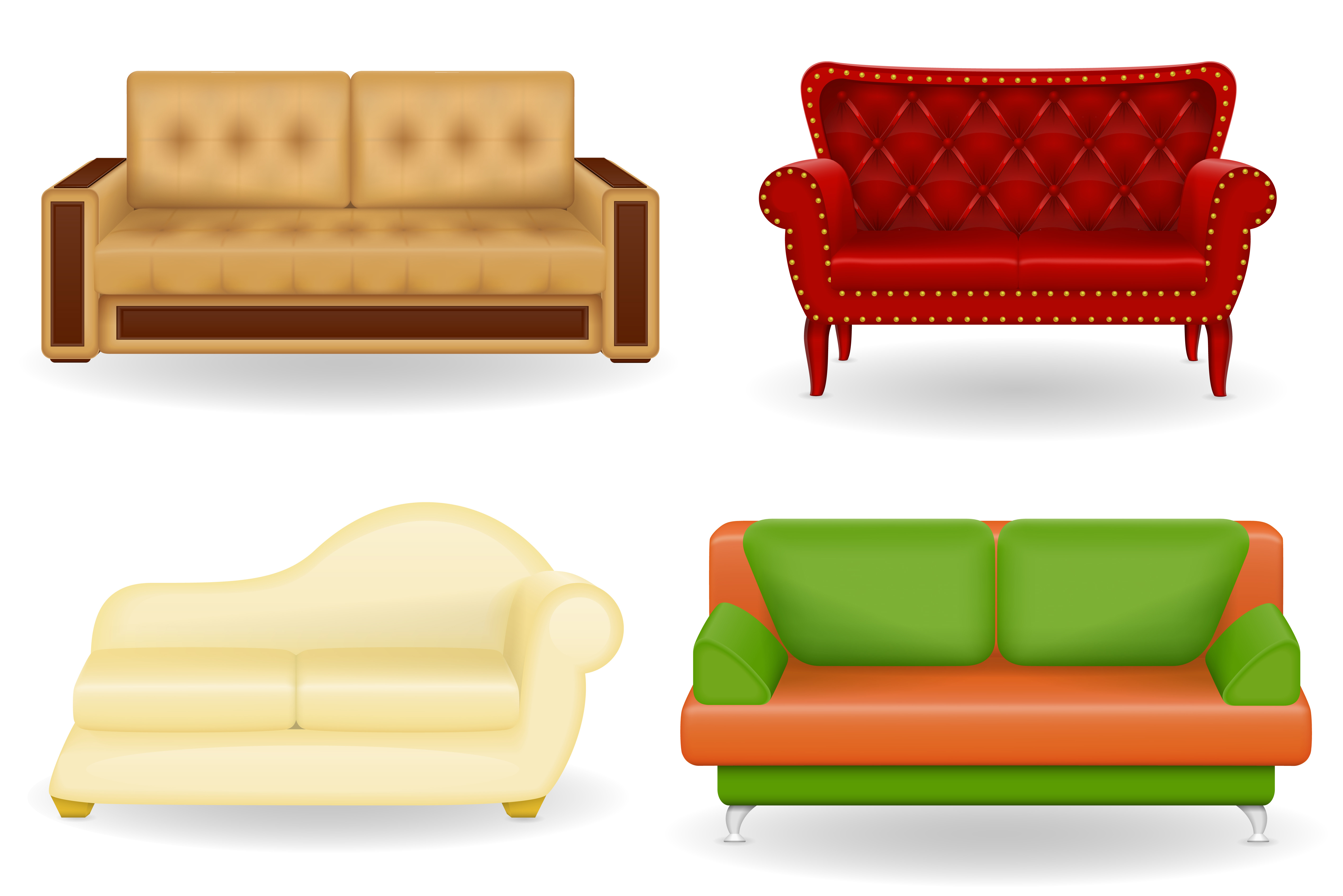 set icons furniture sofa  vector  illustration 516388 