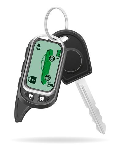 remote car alarm with car keys vector illustration