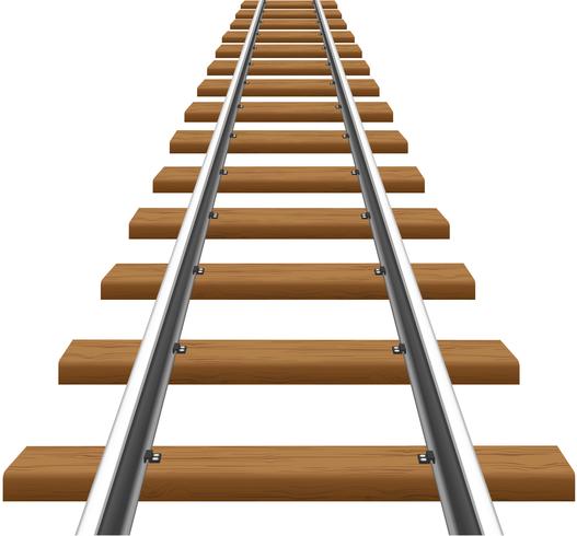 rails with wooden sleepers vector illustration