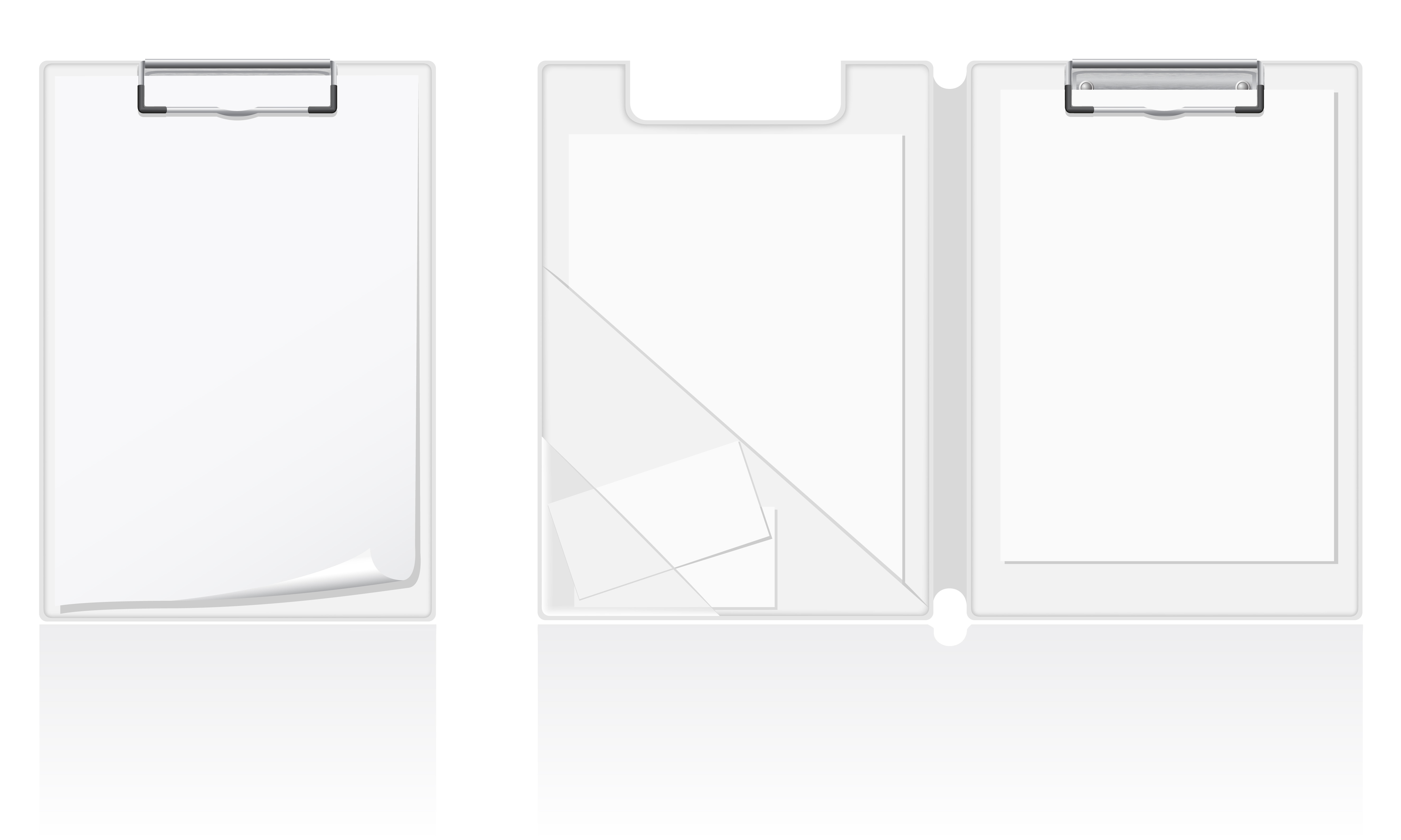 set of white blank folder vector illustration 516440 Vector Art at Vecteezy