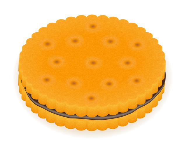 crispy biscuit cookie vector illustration