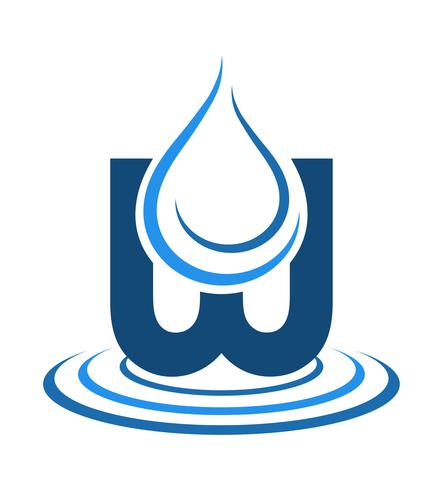 Ilustración de vector de agua mineral logo