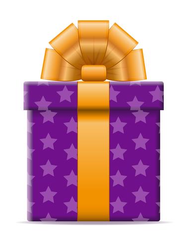 gift box with a bow vector illustration