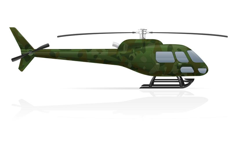 Ilustración de vector de helicóptero militar