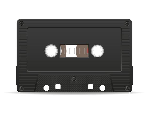 Ilustración de vector de cassette de audio