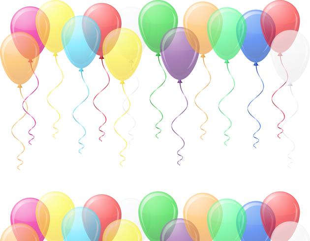 colored transparent balloons vector illustration EPS10