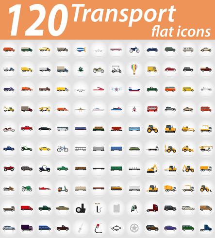 transporte plano iconos vector illustration