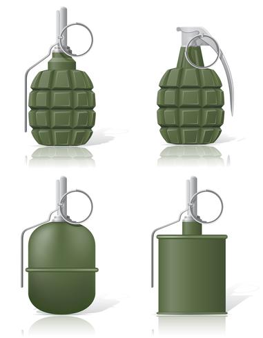Ilustración de vector de granada de mano