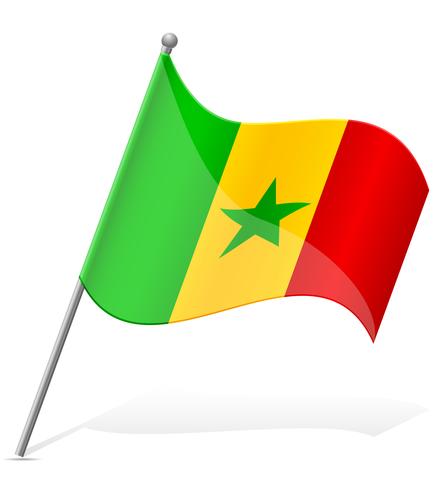 Bandera de Senegal ilustración vectorial vector