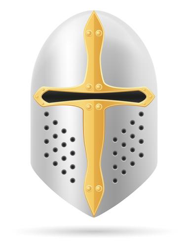 Ilustración de vector stock medieval de batalla casco