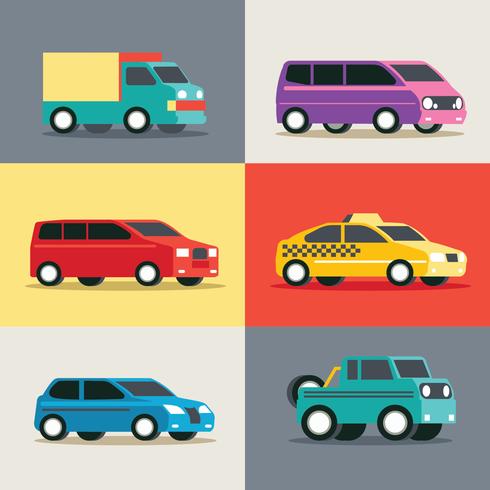 Urban Vehicle Set vector