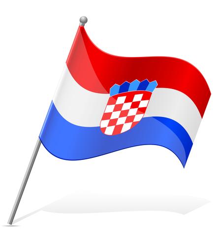 Bandera de Croacia ilustración vectorial vector