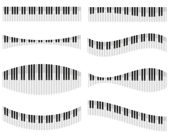 Teclas del piano para diferentes formas de ilustración vectorial de diseño vector