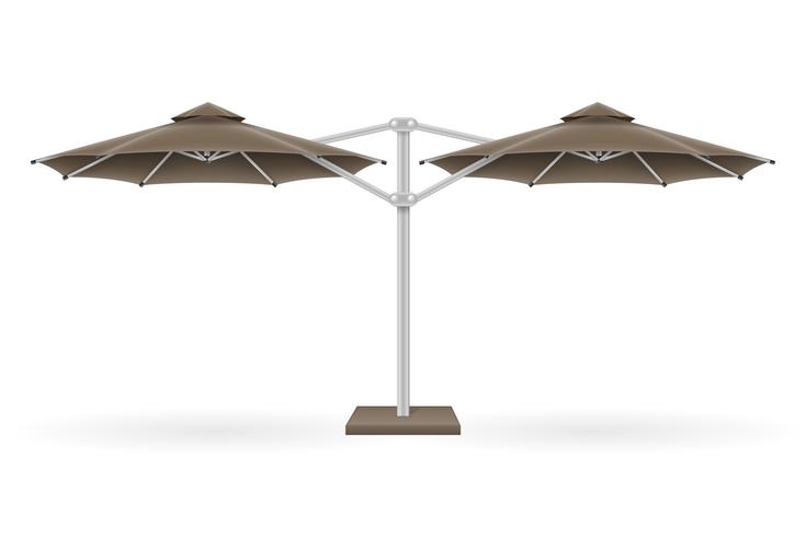 sombrilla grande para bares y cafés en la terraza o la playa ilustración vectorial vector