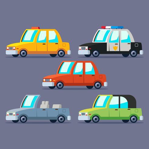 Urban Transportation Clipart Set vector