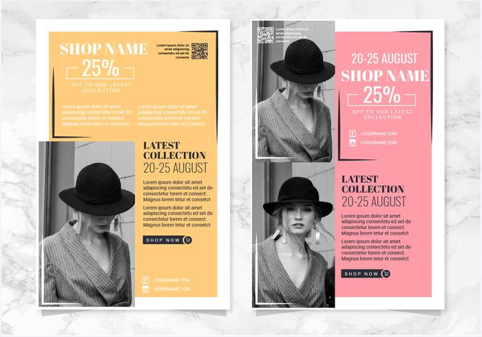 Vector Fashion Flyers Templates