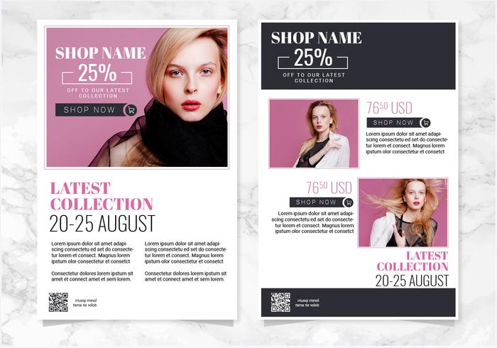 Vector Fashion Flyers Templates