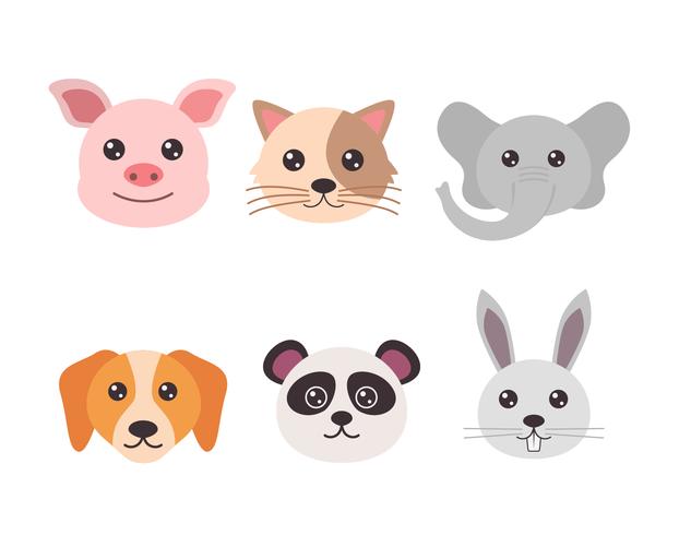 Vector de caras de animales