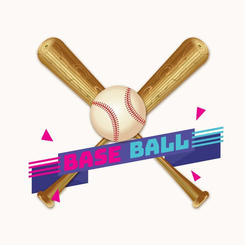 Béisbol realista vector