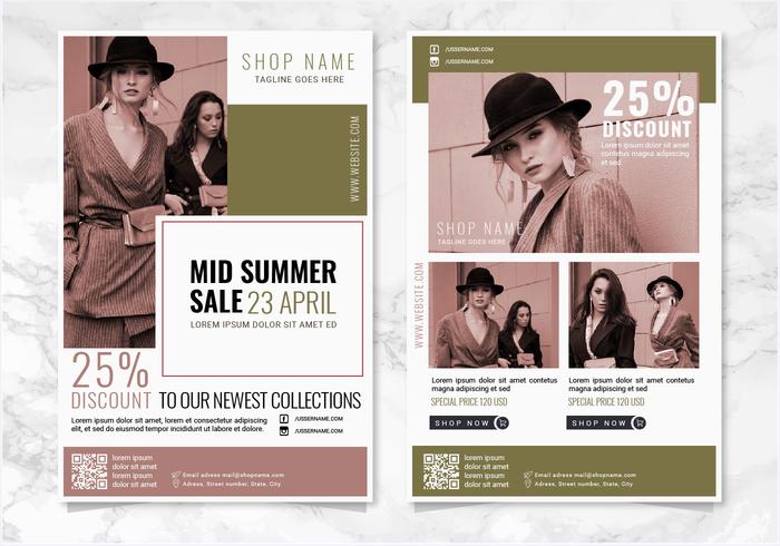 Vector Fashion Flyer Template