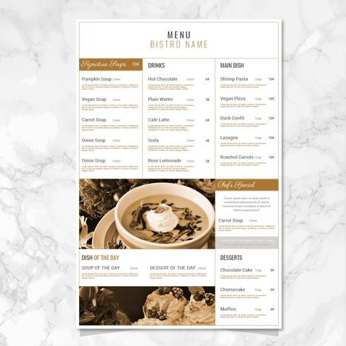 Vector Bistro Menu Template