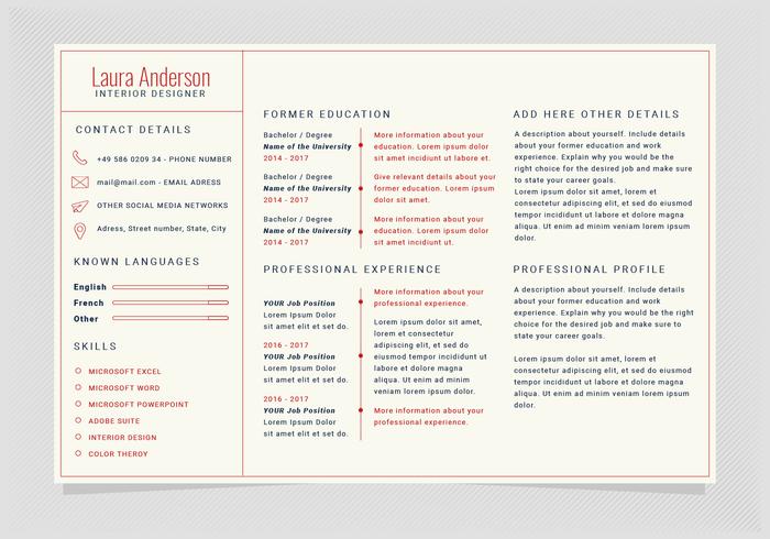 Vector Landscape Resume Template