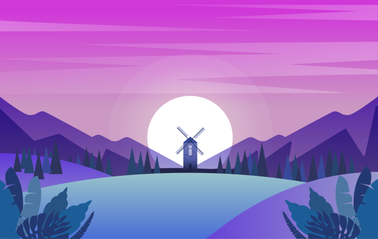 Vector Landscape illustration - Download Free Vectors, Clipart Graphics