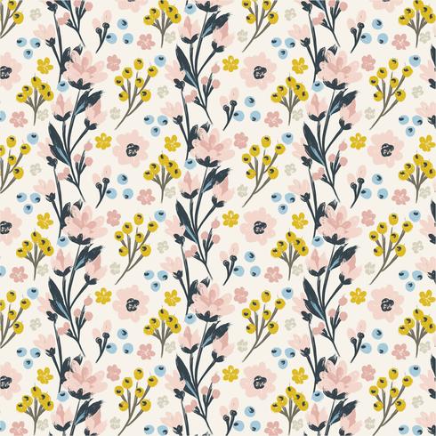 Vector Hand Drawn Floral Pattern