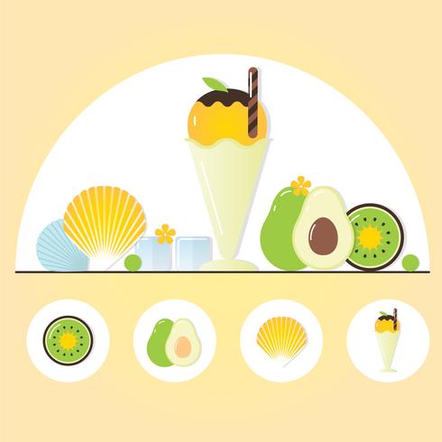 Vector Summertime Elements Illustration