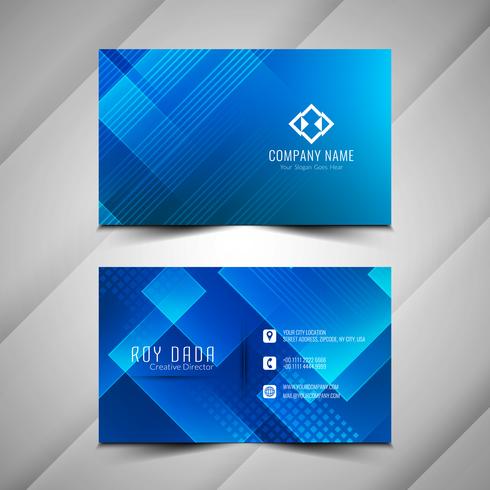 Abstract elegant Business card colorful design vector